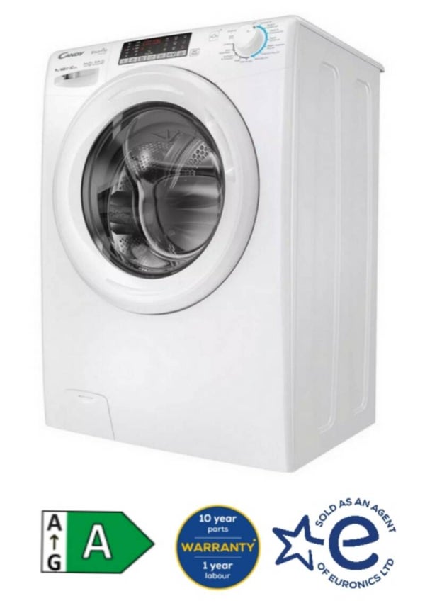 Candy CSO 696TWM6-80 Pro Inverter 9kg, 1600 Spin Washing Machine - White