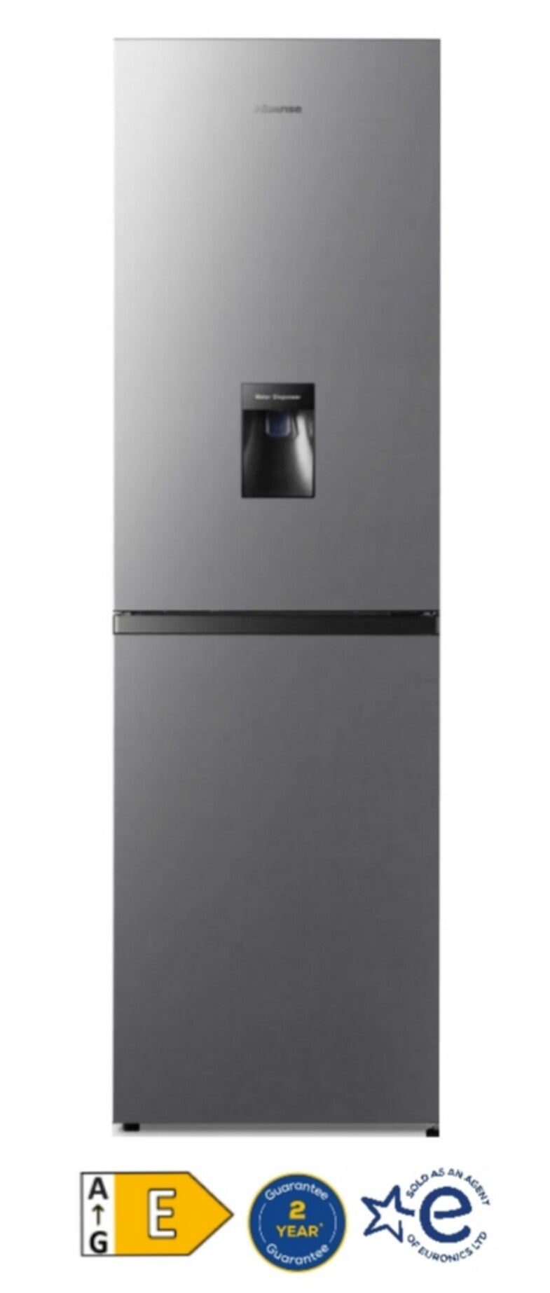 Hisense RB327N4WCE 50/50 Total No Frost Fridge Freezer - Stainless Steel