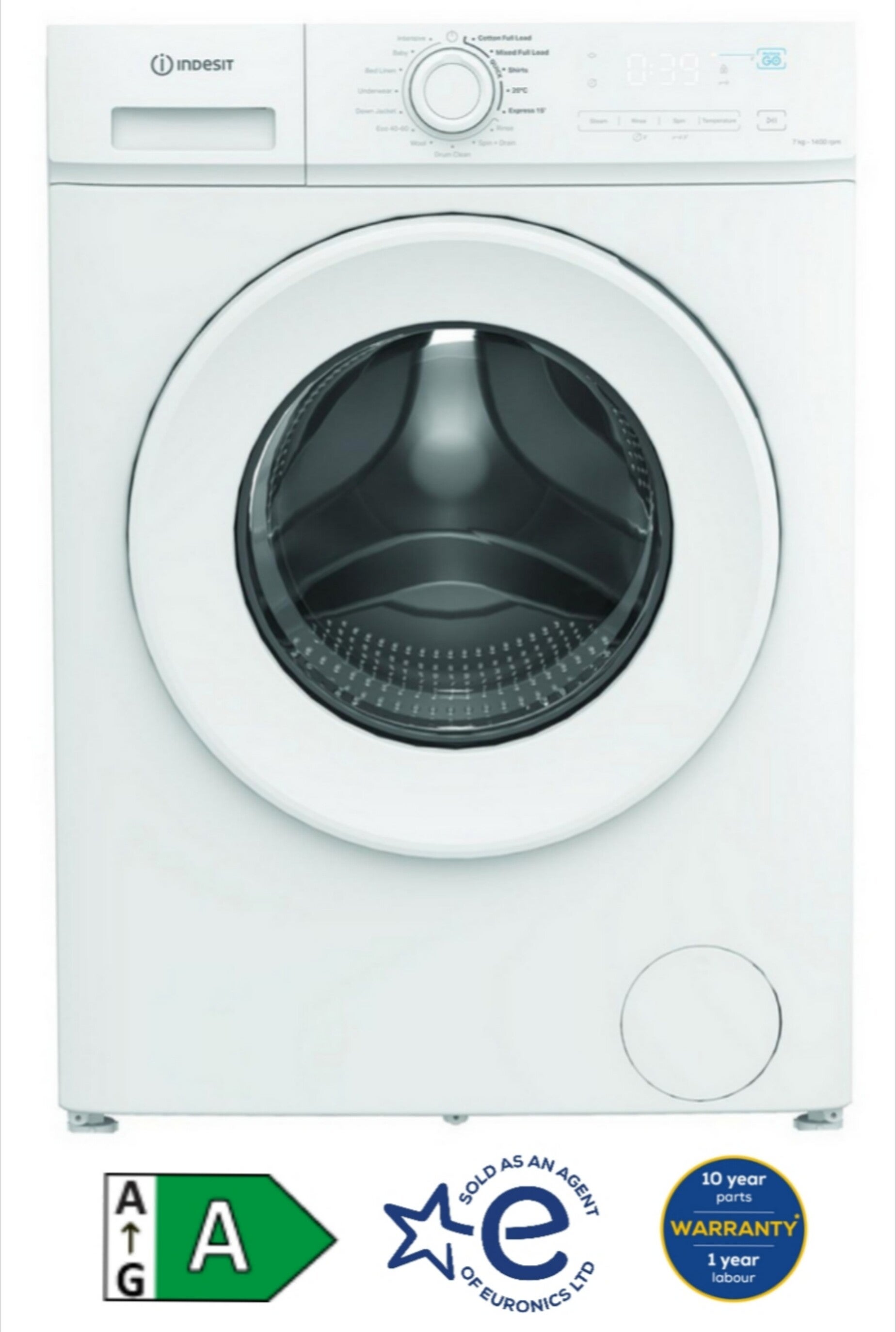 Indesit IMA764MYTIMEUK 7kg 1400 Spin Washing Machine - White