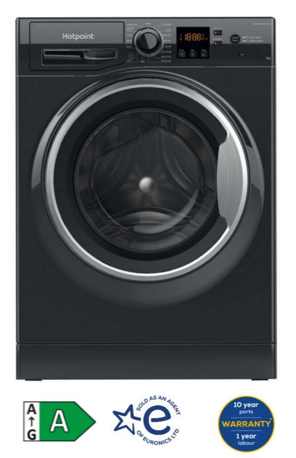 Hotpoint NSWF946BSUK 9kg 1400 Spin Washing Machine - Black