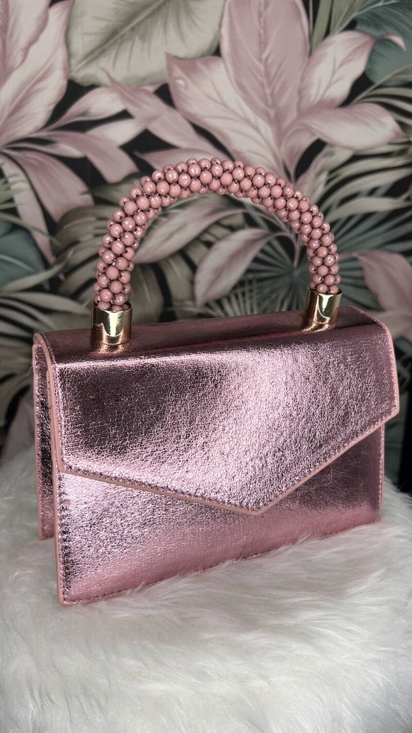 Envelop tas metallic pink
