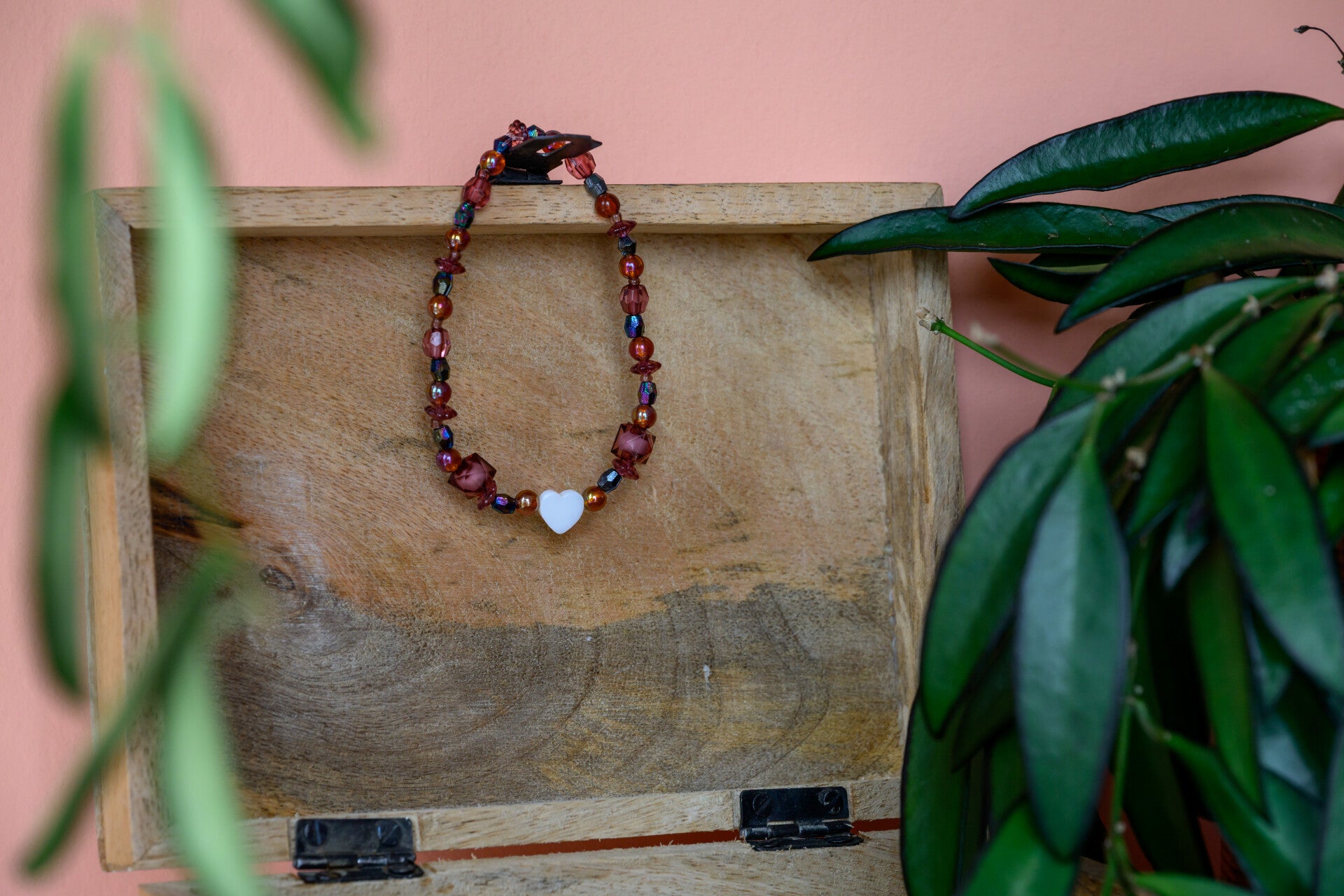 Armband Roze met hart