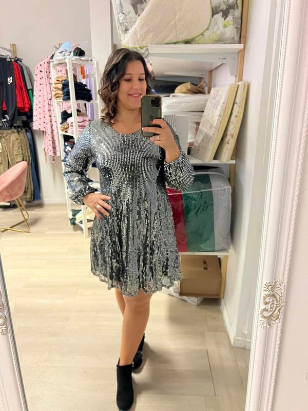 Robe argenté