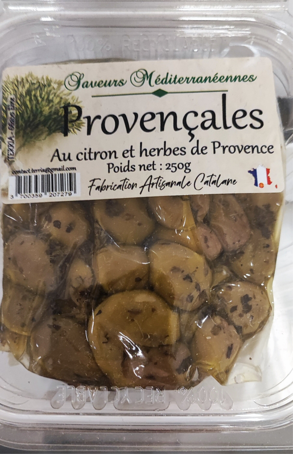 Olives à la provençales barquette 250g