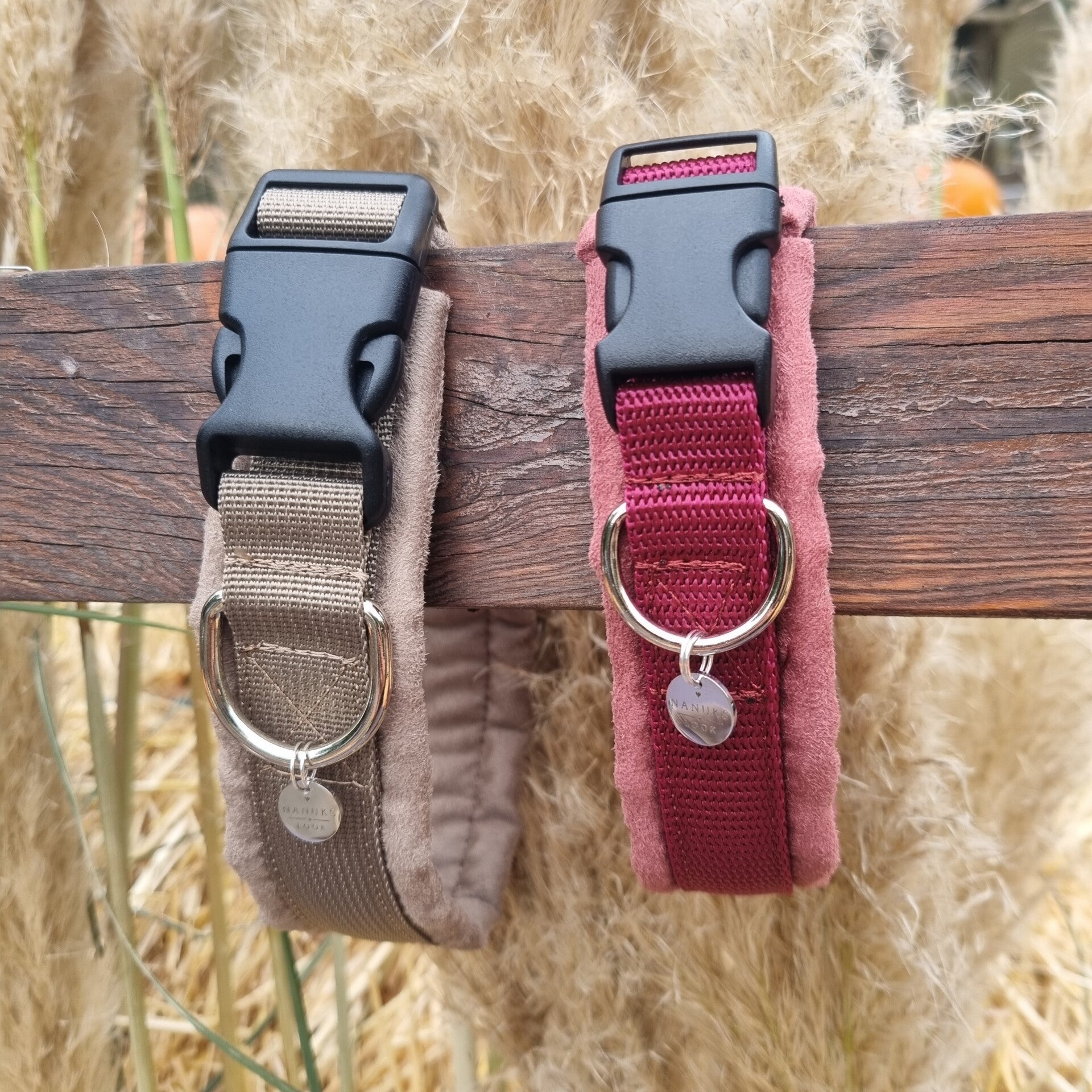 Gepolstertes Halsband – Taupe x Taupe