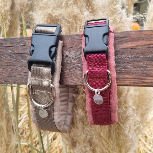 Gepolstertes Halsband – Taupe x Taupe
