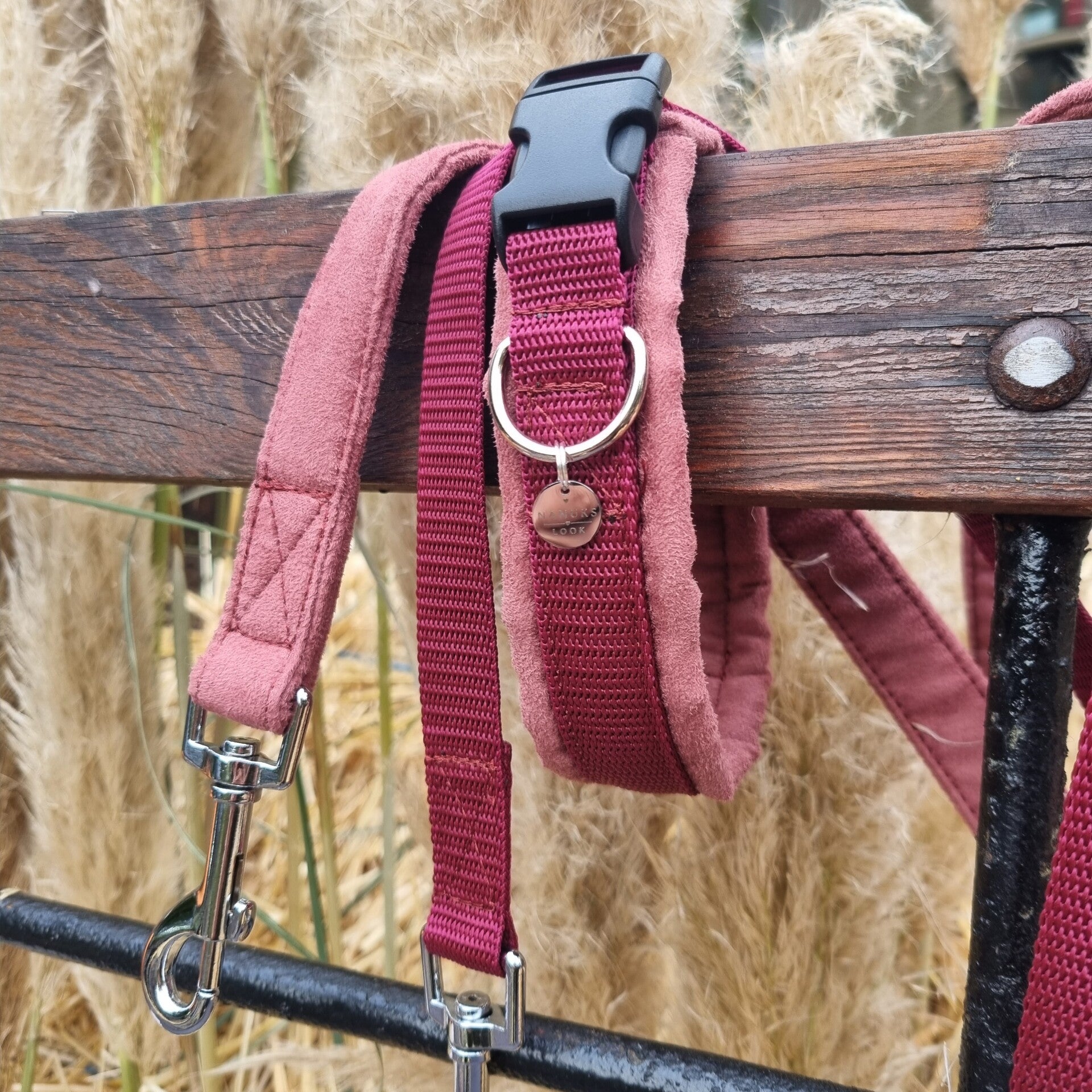 Gepolstertes Halsband – Marsala x Bordeaux