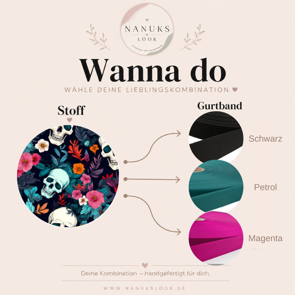 Wanna do - Flower and Skull