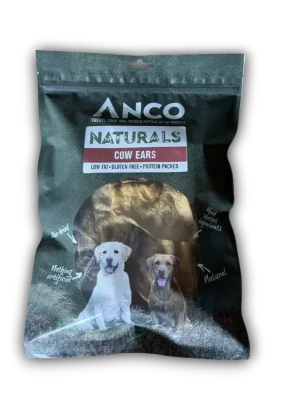 Anco Naturals Cow Ears 8pk