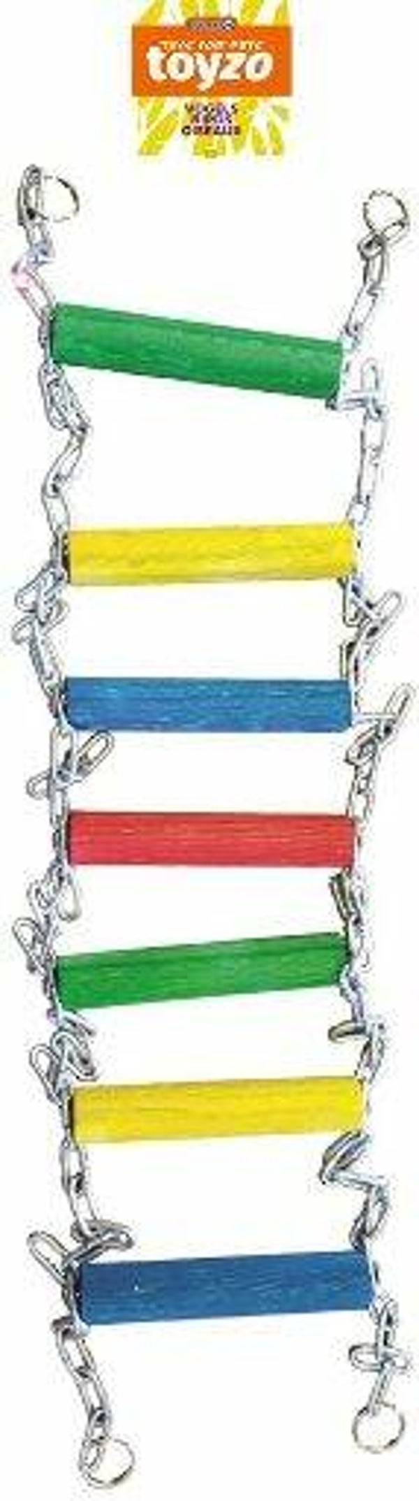 LADDER/BRUG HOUT + KETTING PAPEGAAI