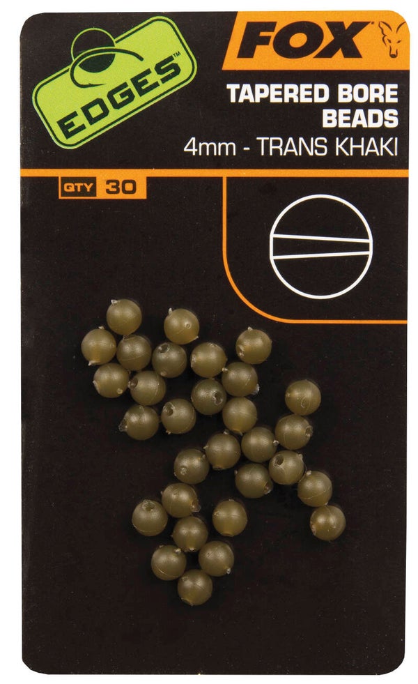 FOX EDGES NATURALS 4MM TAPERED BORE BEADS X 30