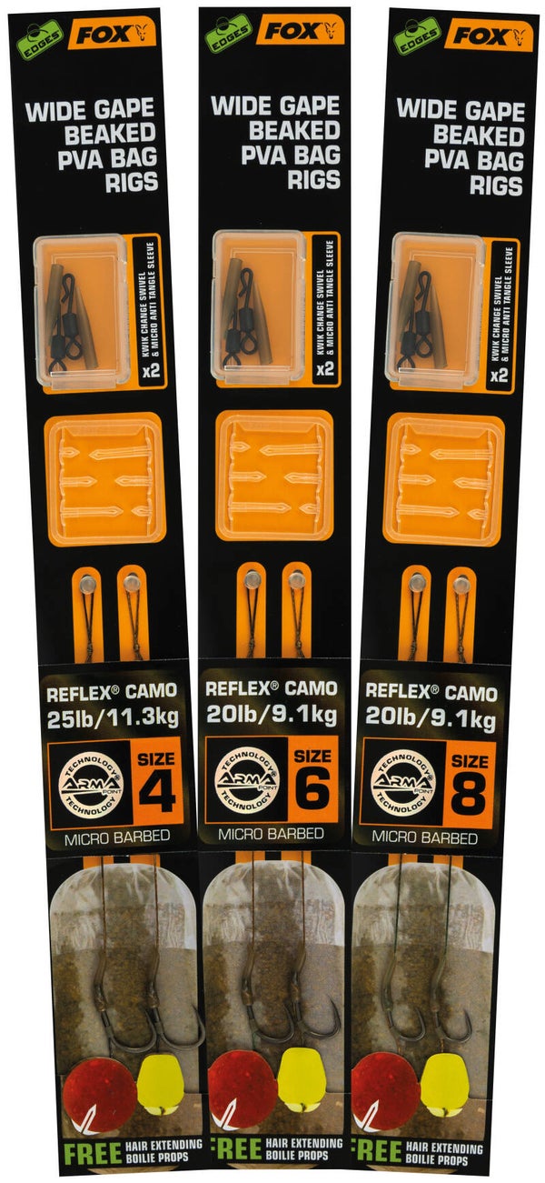 FOX EDGES WIDE GAPE BEAKED PVA READY RIGS