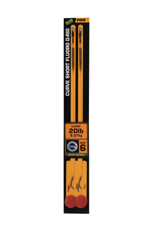 FOX EDGES CURVE SHORT FLUORO D-RIG 6 - 20LB ILLUSION X 2