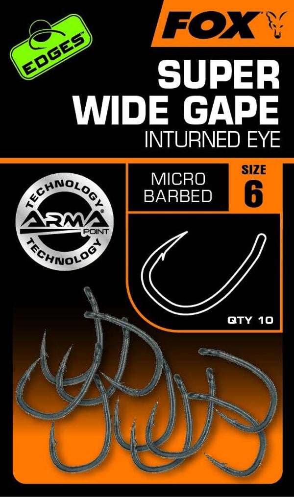 FOX EDGES ARMAPOINT SUPER WIDE GAPE INTURNED EYE SIZE 4