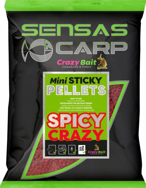 SENSAS MINI STICKY PELLETS SPICY CRAZY 700G (44783)