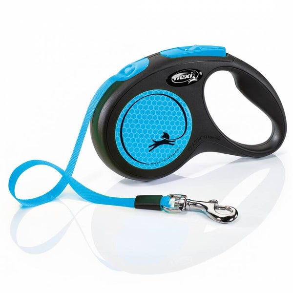Flexi new neon lint Zwart/neon blauw S/5M