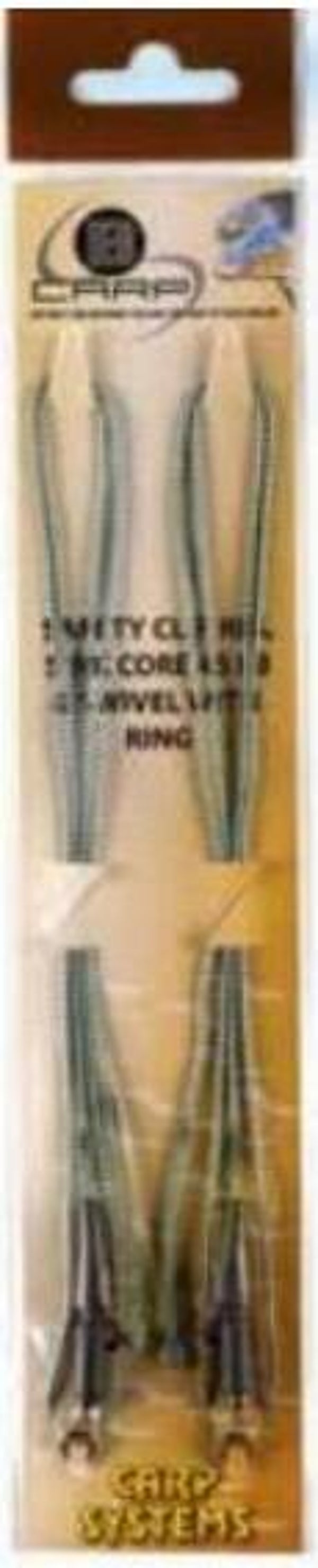 B CARP SAFETY CLIP RIG SINK CORE & SWIVEL WITH RING 75 cm