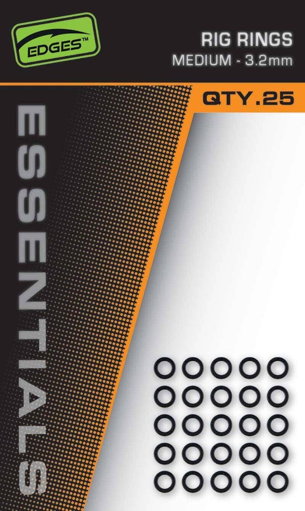 FOX EDGES RIG RINGS 3.2mm MEDIUM X 25