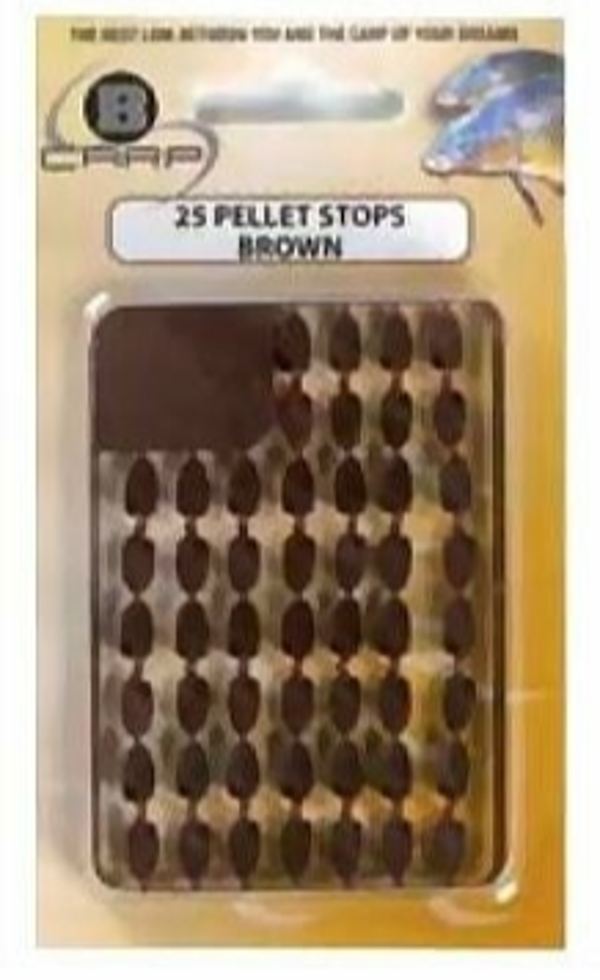 B CARP PELLET STOPS 25pcs