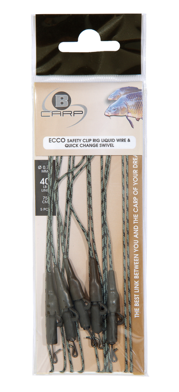 B CARP SAFETY CLIP RIG LIQUID WIRE (2794020)