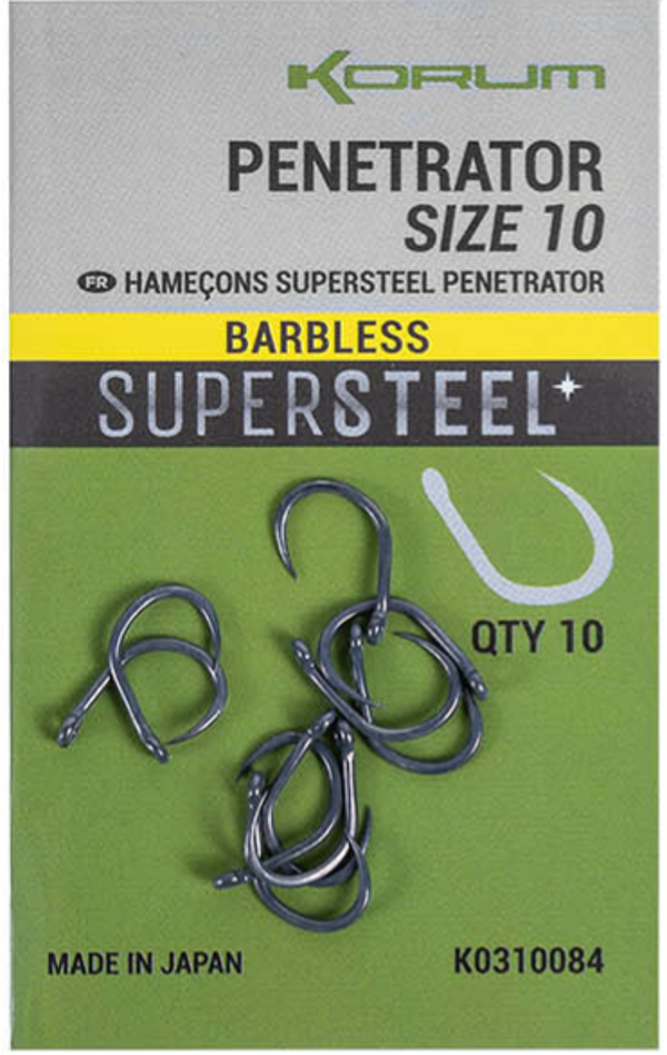 KORUM PENETRATOR HOOK BARBLESS