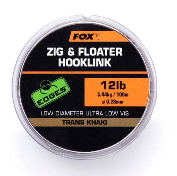 ZIP AND FLOATER HOOKLINK TRANS KHAKI -12lb (0.28mm)
