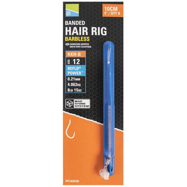 PRESTON KKH-B BANDED HAIR RIGS 4"/10CM
