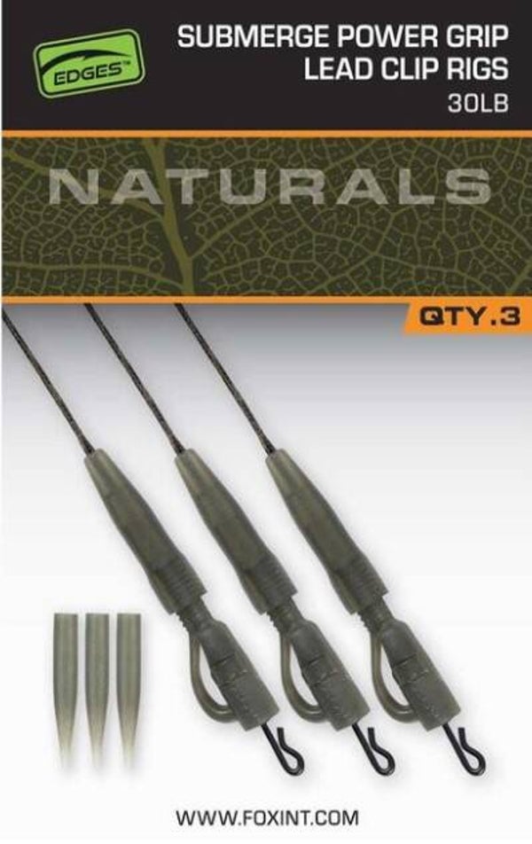 FOX EDGES NATURALS SUBMERGE POWER GRIP LEAD CLIP 30LB X 3
