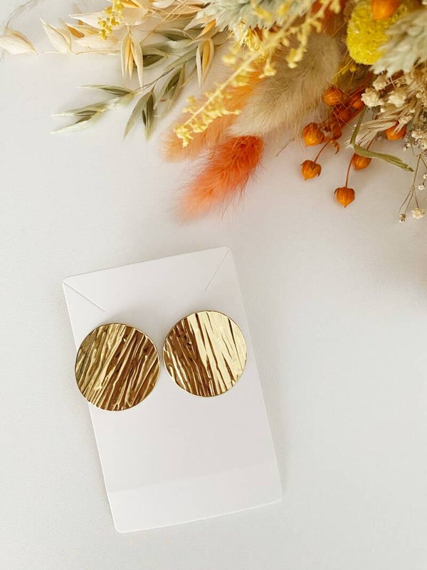 Relief ronde studs goud