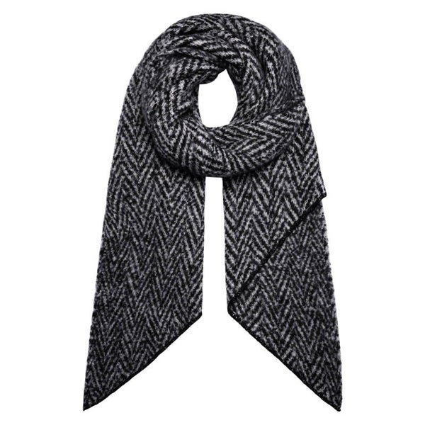Zigzag sjaal zwart