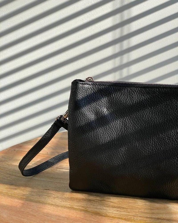 Eenvoudige shoudertas zwart