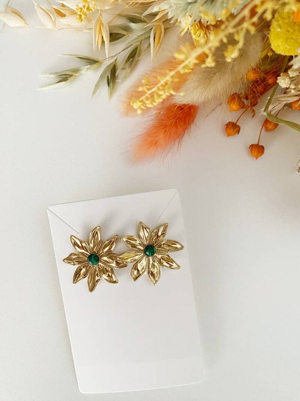 Bloemenstuds groen