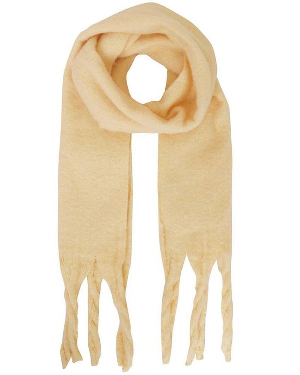 Beige sjaal met ruches