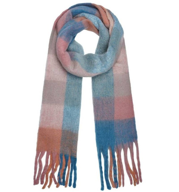 Sjaal roze/blauw