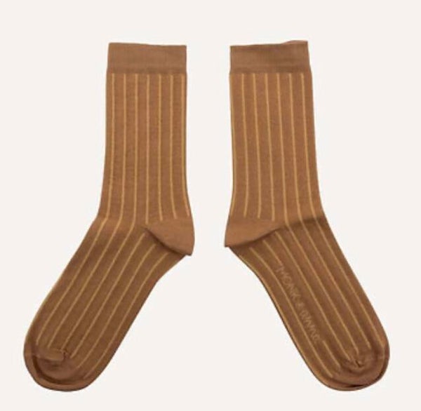 Glitter sokken nougat