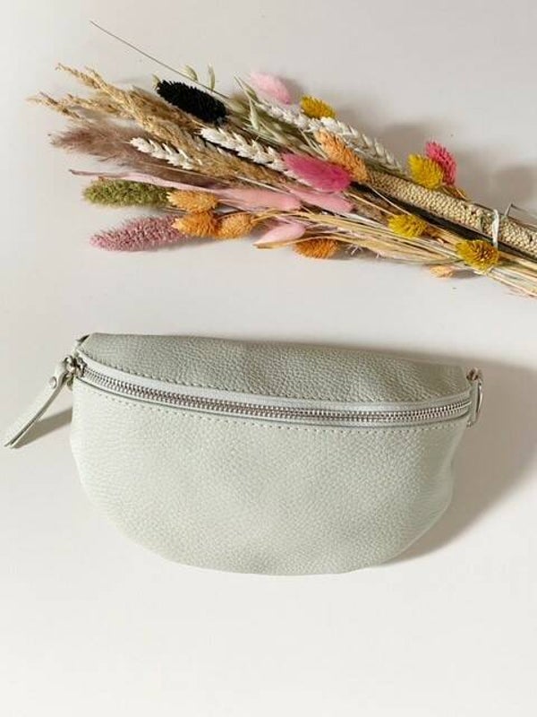 Lederen schoudertas Ivy lichtgroen