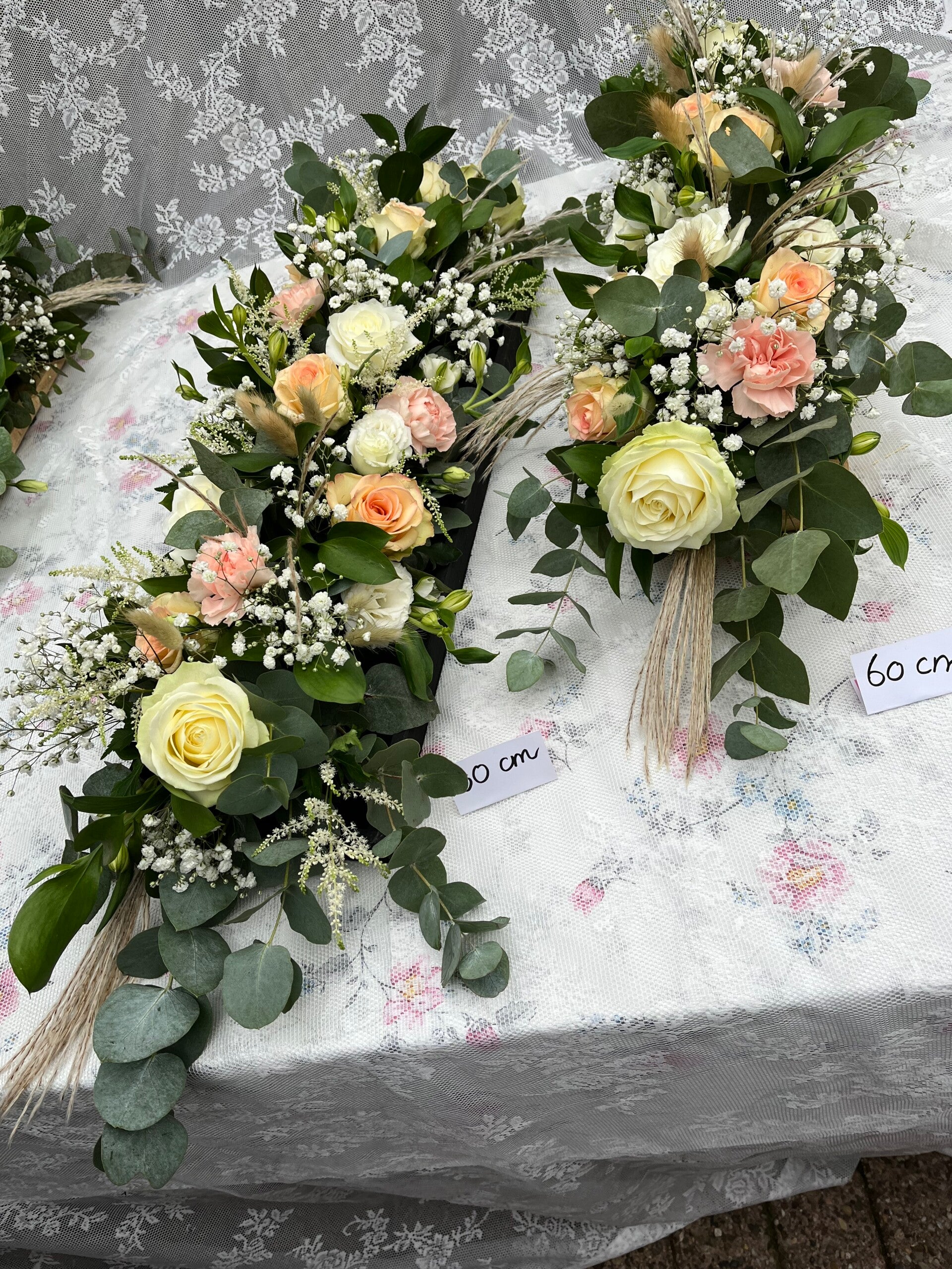 Tafel bloemen langwerpig 50 tot 140 cm