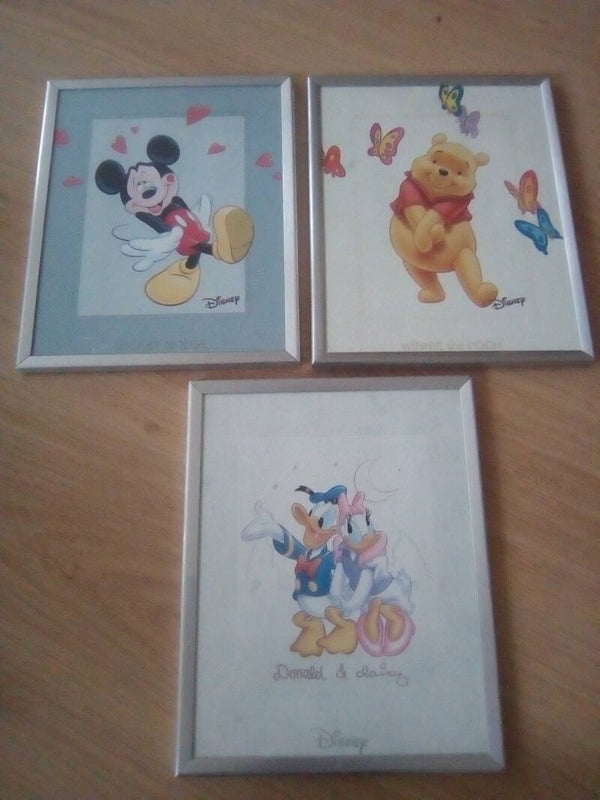 Disney 3x lijst - Mickey Mouse - Winnie the Pooh - Donald & Daisy (Katrien)