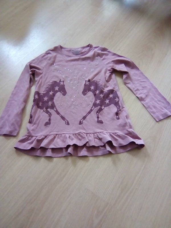 F&F shirt lange mouw met opdruk, maat 146 