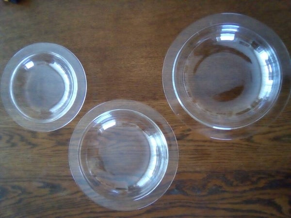 Schalen van glas 3 stuks