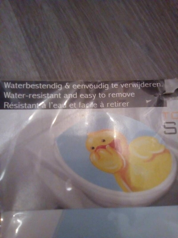 Toiletdeksel sticker   waterbestendig en eenvoudig te verwijderen