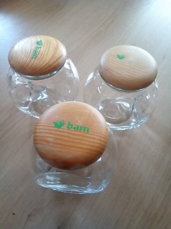 Voorraadpotten glas 3x