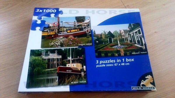 Puzzel Wild Horse 3x 1000