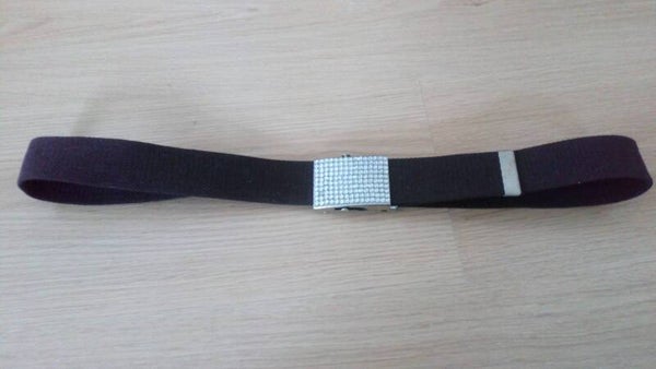 Riem bruin met gesp diamantjes (NIEUW) maat 110