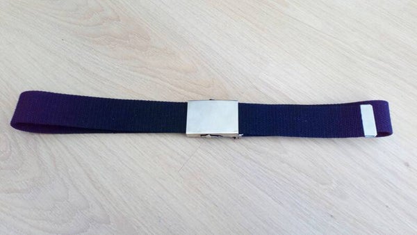 Riem zwart met zilveren gesp maat 105