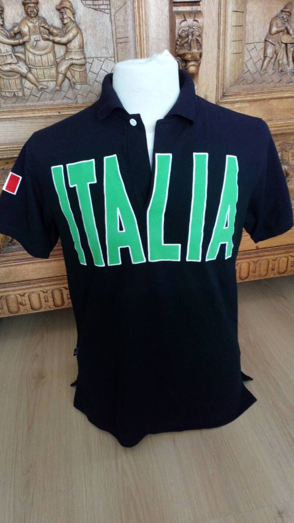 Polo Kappa Italia zwart, maat L