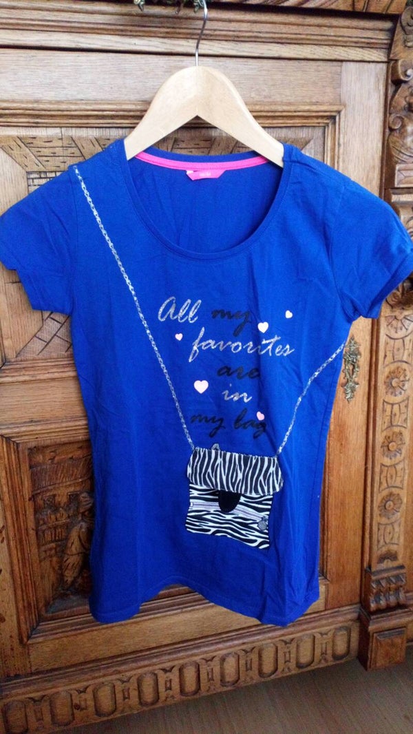 Shirt Hema afbeelding tasje maat 158 / 164
