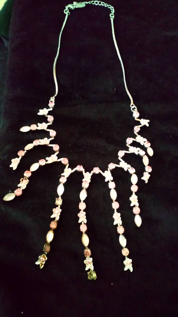 Ketting Makachi roze met zilver