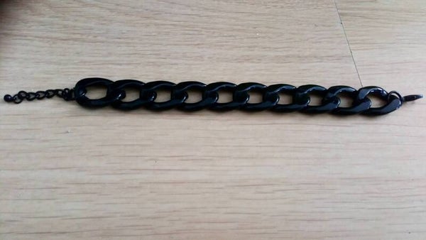 Armband metalen schakels zwart
