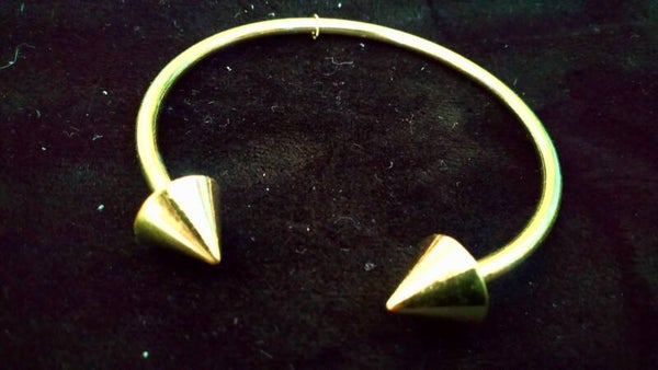 Armband open met punten goud